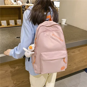 Модный женский рюкзак, водонепроницаемая школьная сумка для девочек, Мужская сумка для отдыха, большой ноутбук, Mochila, Нейлоновая дорожная сумка для влюбленных Изображение