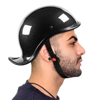 Мотоциклетные шлемы на половину лица, мотоциклетная шляпа в стиле Ретро, бейсболки Four Seasons в стиле Ретро, каска в немецком стиле, кепки для крейсерского скутера Изображение