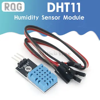 Новый Модуль датчика температуры и относительной влажности DHT11 с кабелем для arduino Diy Kit Изображение