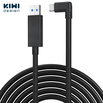 Обновленный дизайн KIWI 16 футов (5 м) от USB3.0 до Type C для кабеля Quest 2 Link Высокоскоростная передача данных для кабеля Oculus Quest 2 USB C. Изображение