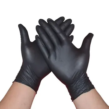 Одноразовые нитриловые перчатки Латексные перчатки для работы/садоводства/мытья посуды/кухни/бытовой уборки Белый Синий Черный Перчатки Розовый Изображение