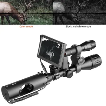 Охотничьи прицелы ночного видения, оптический прицел, тактическая 850-нм инфракрасная светодиодная ИК-инфракрасная камера, водонепроницаемый прибор ночного видения для охоты Изображение