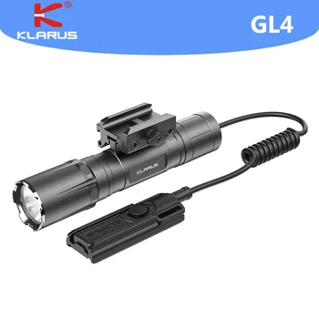 Перезаряжаемый тактический фонарик Klarus GL4 3300 люмен USB C, совместимый с различными типами винтовок Rail Изображение