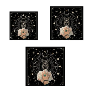 Покрытие стола Астрологические Оракулы Игровой коврик Квадратной формы с Маятником Алтарная скатерть Изображение
