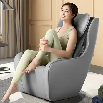 Полностью собранное маленькое электрическое массажное кресло, экономящее место, Мини-эргономичный диван для расслабления всего тела Изображение