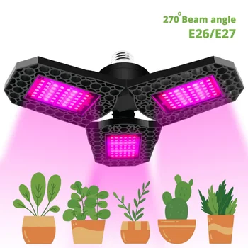 Полный Спектр светодиодных ламп для Выращивания с 144 шт 2835 светодиодных Чипов Фитолампа для Растений Фито Лампа для Выращивания E27/E26 для комнатных растений Изображение