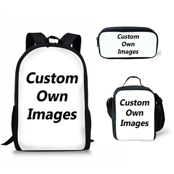 Прямая поставка, Изготовленная на заказ с вашим Собственным Логотипом/Изображением/Фото, Школьная сумка с Принтом для мальчиков и Девочек, Школьная сумка для Школьников, Повседневный Детский Рюкзак Изображение