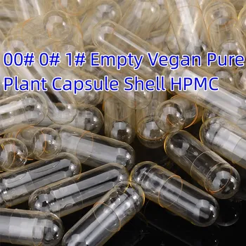 Размер 000 # 00 # 0 # 1 # 10000 шт. Пустая Веганская Капсула Shell Чистая Растительная Капсула Shell HPMC Отделена/Соединена для упаковки капсул Изображение