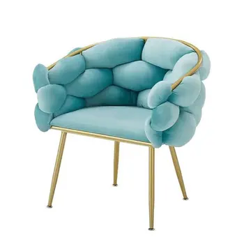 Роскошный диван-кресло для ногтей спальни туалетный стул для макияжа со спинкой розовый стул мебель для гостиной дизайнерское кресло для отдыха в ресторане Изображение