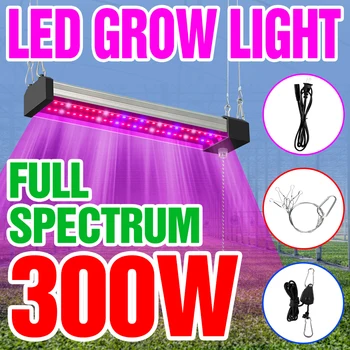 Светодиодная лампа полного спектра для гидропоники растений, лампа для выращивания рассады в теплице, 220 В, светодиодная фитолампа, Фитолампа, Палатка для выращивания Изображение