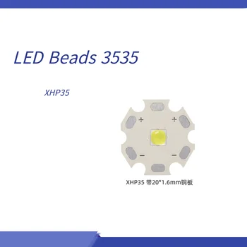 Светодиодный 3535 XHP35 13 Вт высокой мощности, белый/теплый свет, фонарик, налобный фонарь Изображение
