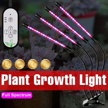 Светодиодный светильник для выращивания DC 5V USB фитолампа, теплица, Домашние светильники для комнатных растений, Водонепроницаемая светодиодная гидропоника, палатка для выращивания цветочной рассады Изображение