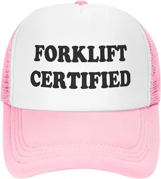 Сертифицированная Вилочным Погрузчиком Забавная Шляпа для Мужчин Snapback Hat Регулируемая Бейсболка Dad Caps Черного Цвета Изображение