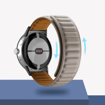 Силиконовый ремешок для часов Google Pixel, аксессуары для умных часов, магнитный эластичный сменный ремешок на запястье для ремешка Pixel Watch Изображение