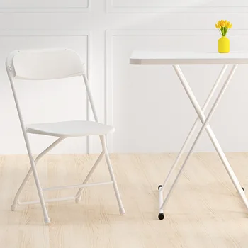 Складной пластиковый стул для свадебных коммерческих мероприятий Штабелируемые Складные Стулья с мягким сиденьем Офисное кресло для конференций Изображение