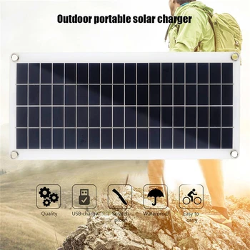 Солнечная панель 1000 Вт, панель 12 В, ячейка 10A-60A, контроллер для телефона, автомобиля на колесах, MP3-плеера, Зарядного устройства, наружного аккумулятора Изображение