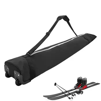 Сумка для катания на лыжах, сумка для сноуборда на колесиках с защитой на 360 градусов, спортивные аксессуары для активного отдыха, совместимые с большой емкостью Изображение