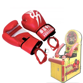 Тест мощности аркадного игрового автомата Чемпионата мира по боксу, Толстые губчатые красные перчатки с пружинящей веревкой Изображение