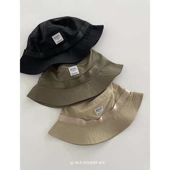 Уличная шляпа-панама с нашивками, Женская летняя кепка для пикника, Быстросохнущая, с тонким шнурком, солнцезащитная кепка для бассейна, мужская Изображение