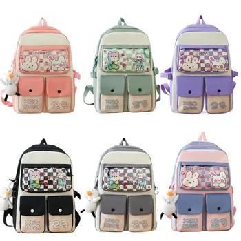 Школьная сумка Для девочек, Рюкзак Большой емкости, Многофункциональная Сумка Для ноутбука, Дорожный Рюкзак Для мальчиков, Mochila Escolar Niña Изображение