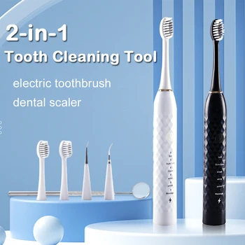 Электрическая Зубная щетка, звуковой вибратор, скалеры для отбеливания зубов, средство для удаления зубного камня, инструменты для чистки зубов Изображение