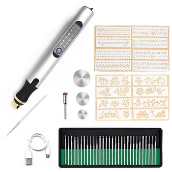Электрическая Ручка для гравировки, Набор инструментов для гравировки, Микрогравер, ручка для травления, вращающийся инструмент 