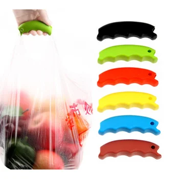 накладка на сумку для продуктов из 2 предметов для защиты рук, силиконовый держатель для ручки для переносной сумки для продуктов, сумка для продуктов, сумка для продуктов Изображение