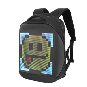 сетчатый пиксельный рюкзак со светодиодом рюкзак с экраном smart back pack led mochila con led 15,6 дюймовый рюкзак для ноутбука женский Изображение