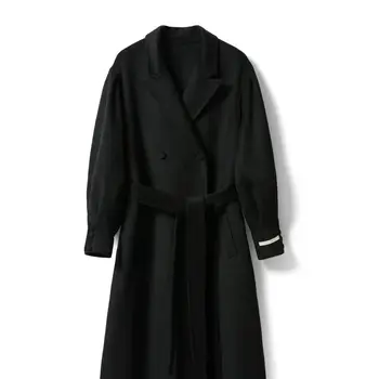 шерстяное кашемировое женское короткое длинное пальто на заказ Изображение