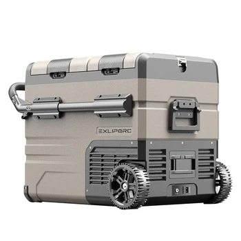 Exliporc TAW 45L, двойная коробка, портативный походный холодильник 12 В 24 В, Холодильник на колесах, Уличная Портативная автомобильная морозильная камера со съемным аккумулятором Изображение